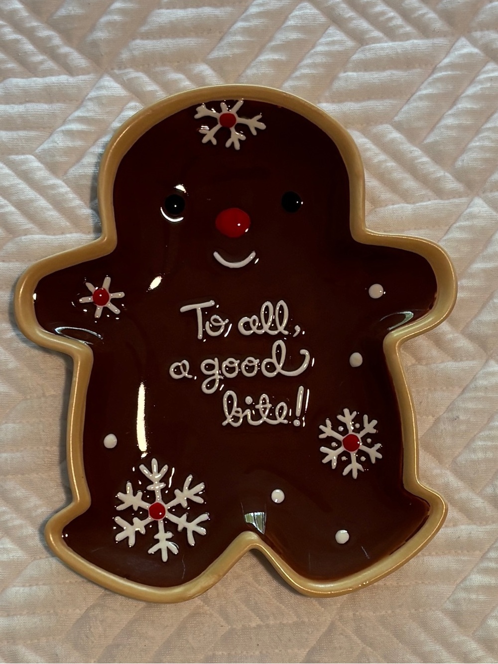 Hallmark Gingerbread Holiday Decorative Plate - Brown